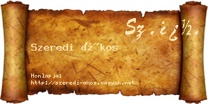 Szeredi Ákos névjegykártya